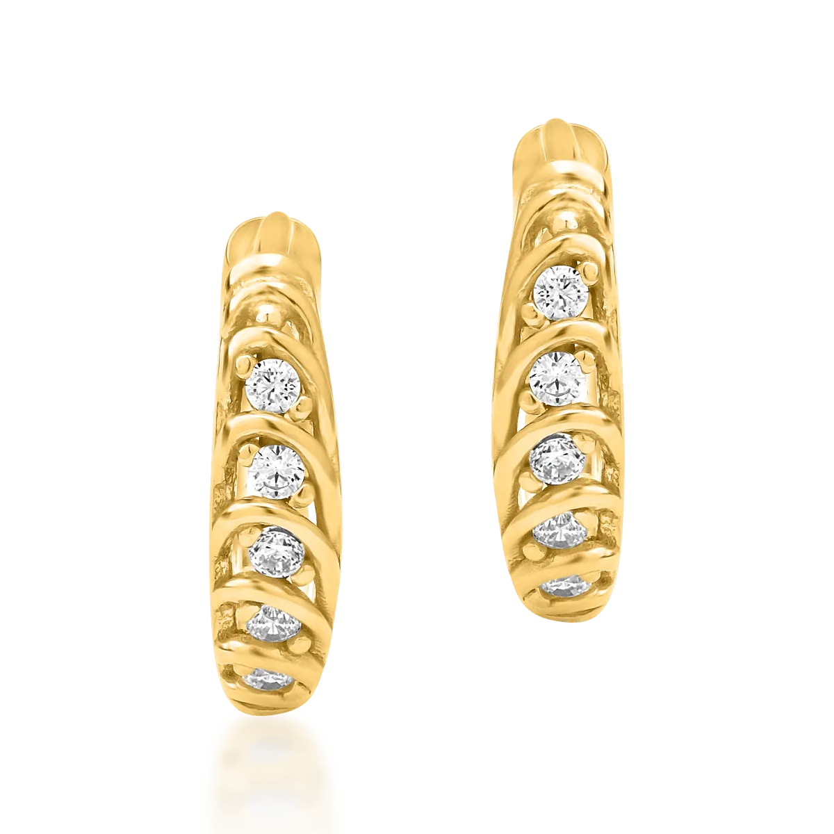 Kolczyki z żółtego 14K złota