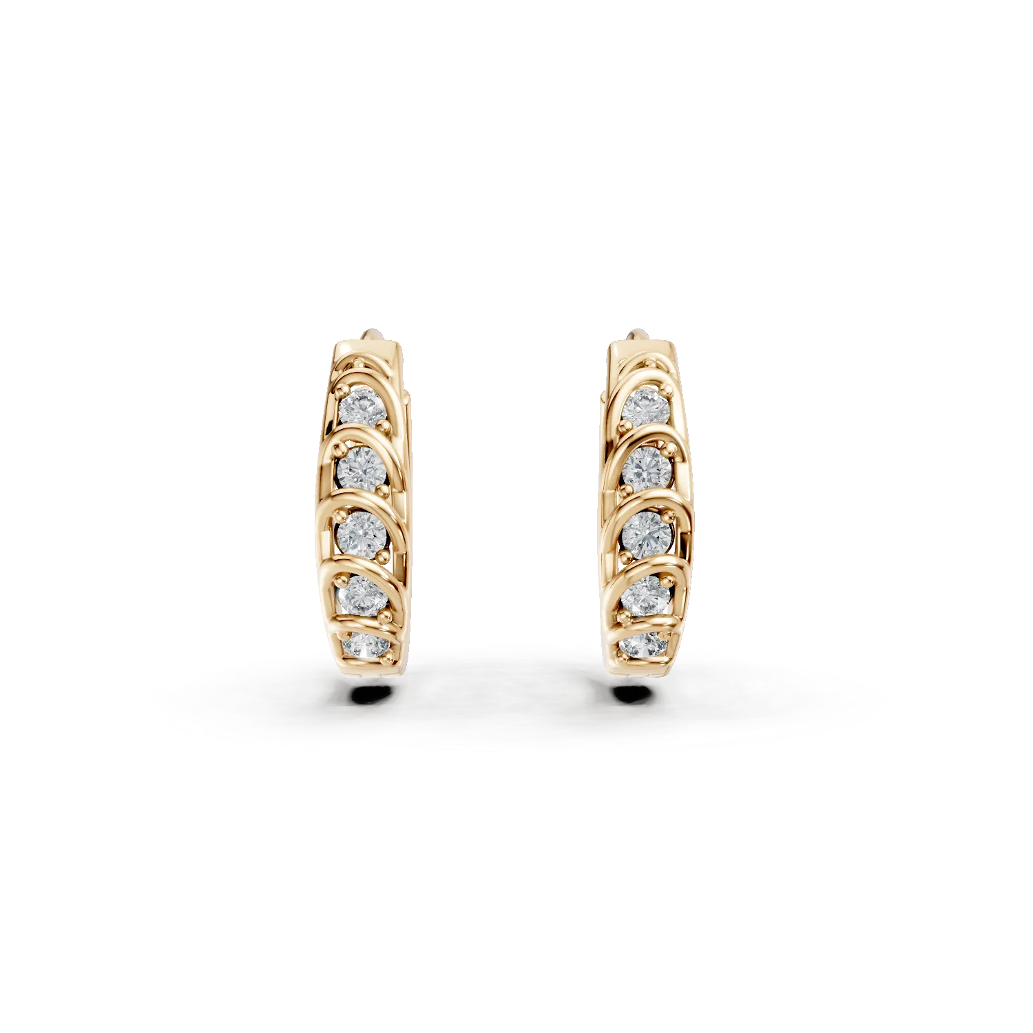 Обеци от 14K жълто злато-119253