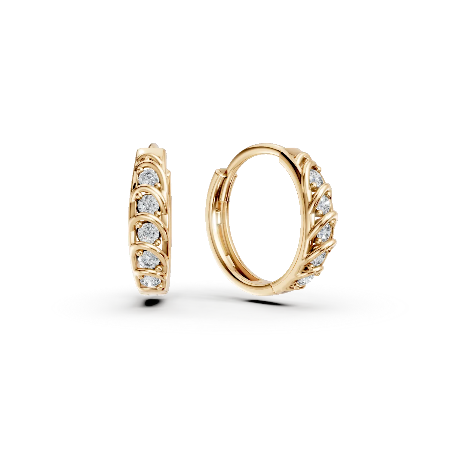 Обеци от 14K жълто злато