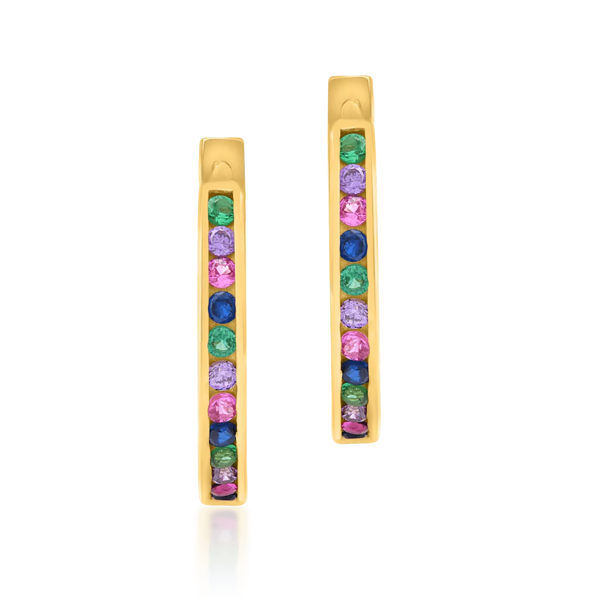 14K yellow gold earrings-119254