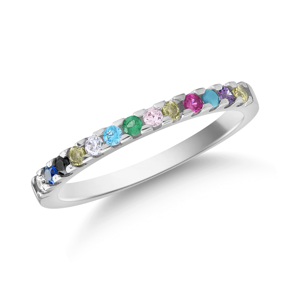 Half eternity ring in white gold