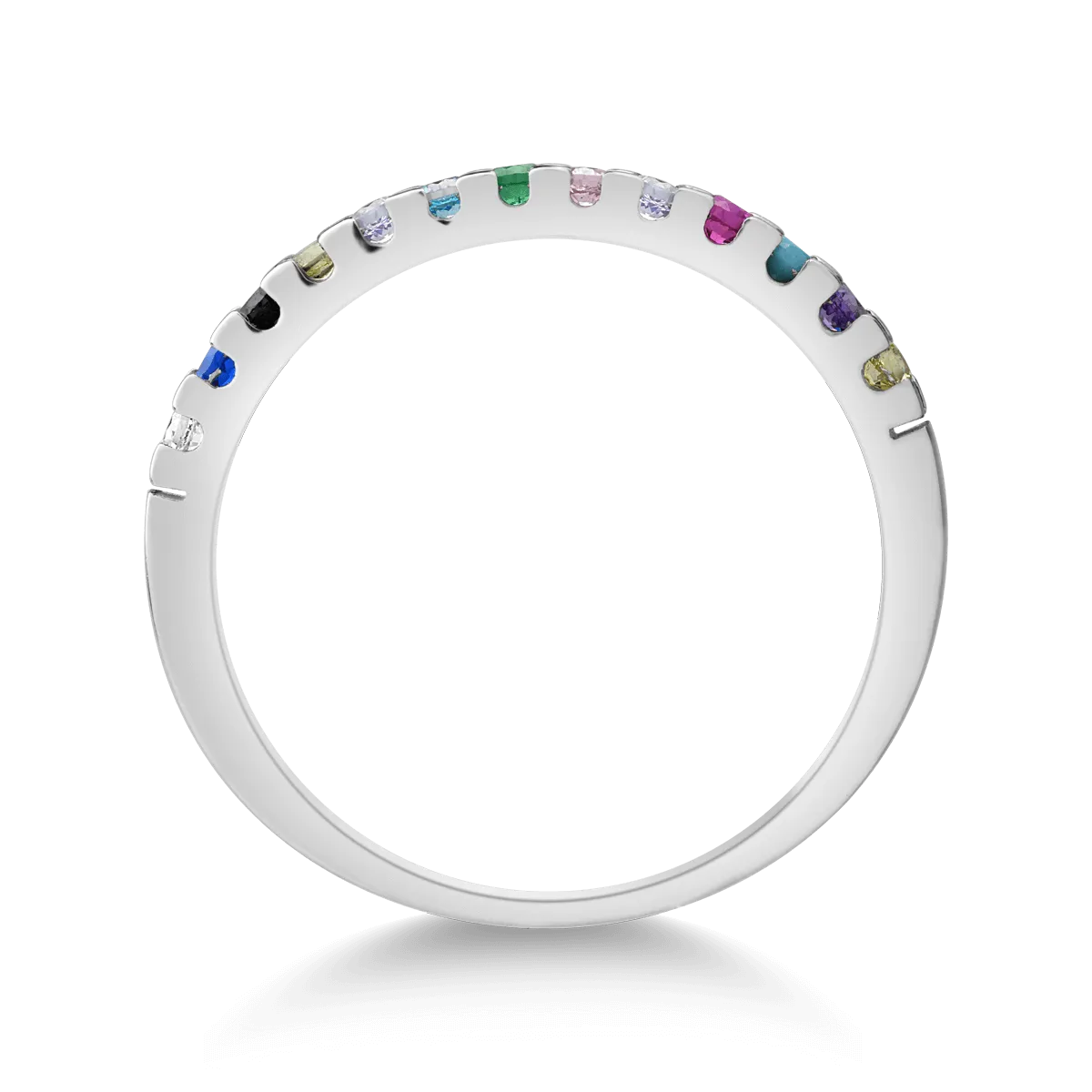 пръстен половин вечност от бяло злато