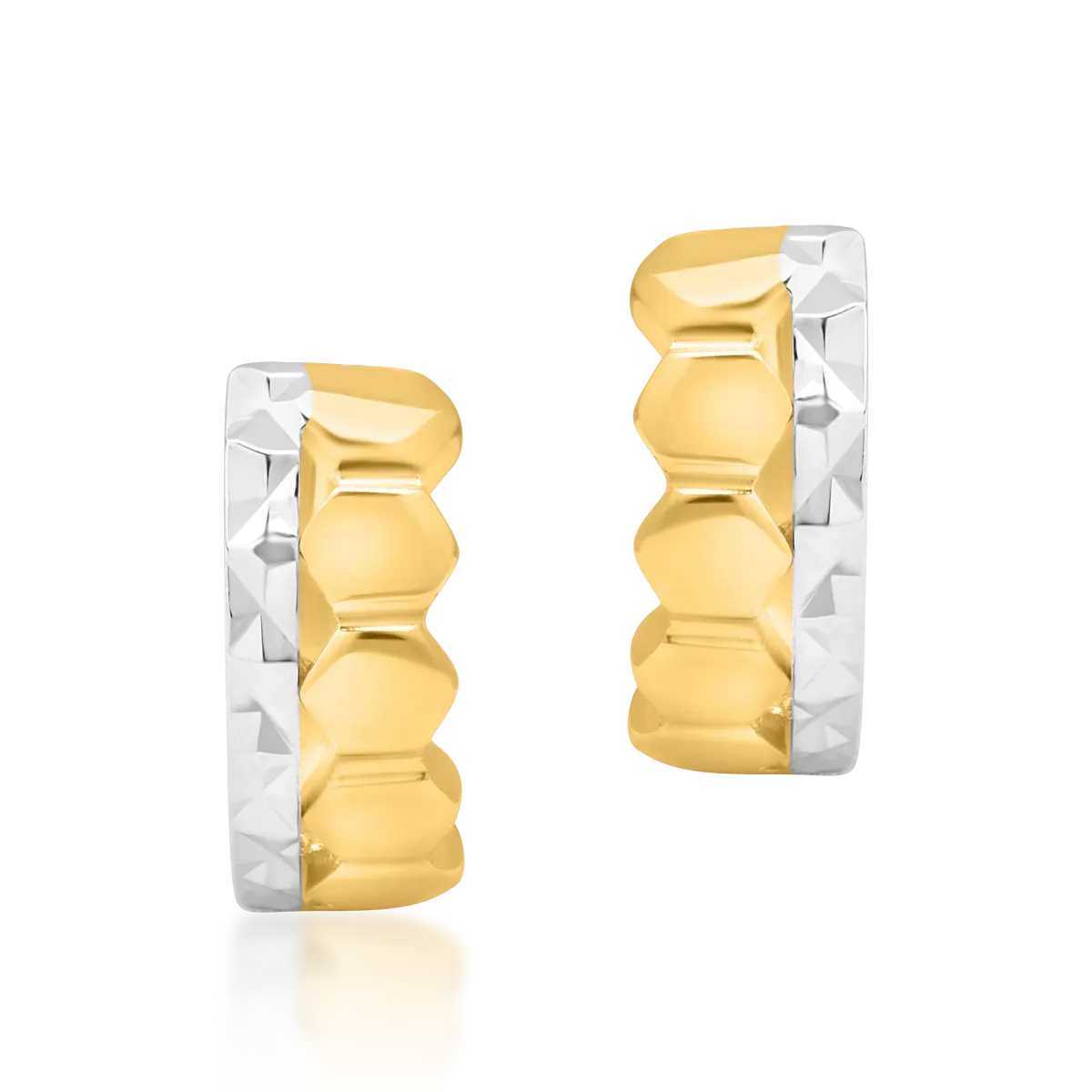 Kolczyki z 14K biało-żółtego złota