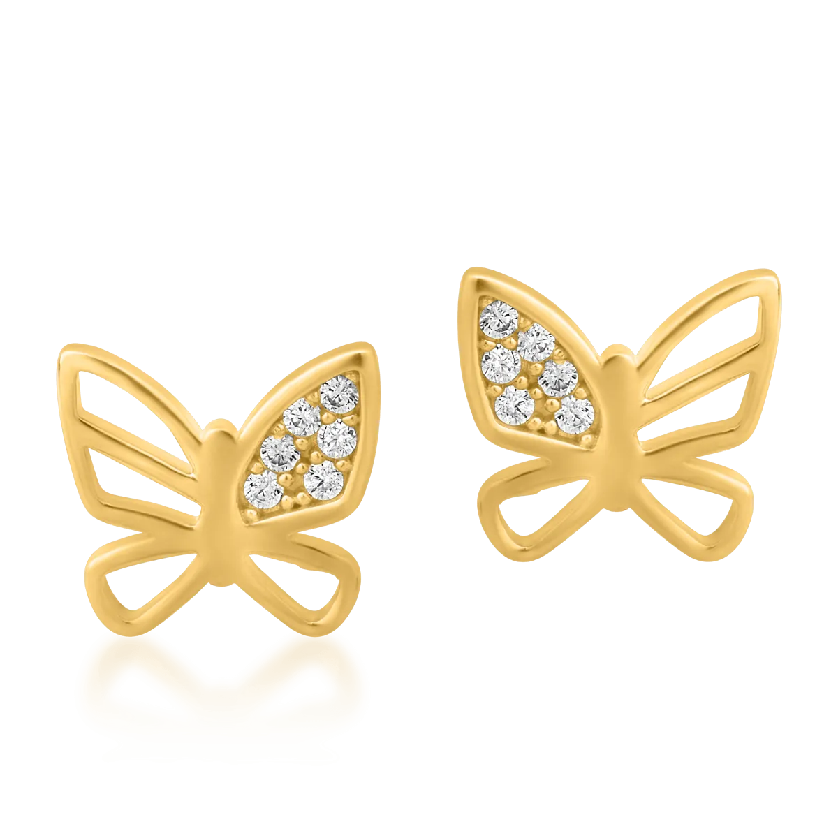 14K yellow gold earrings-119288