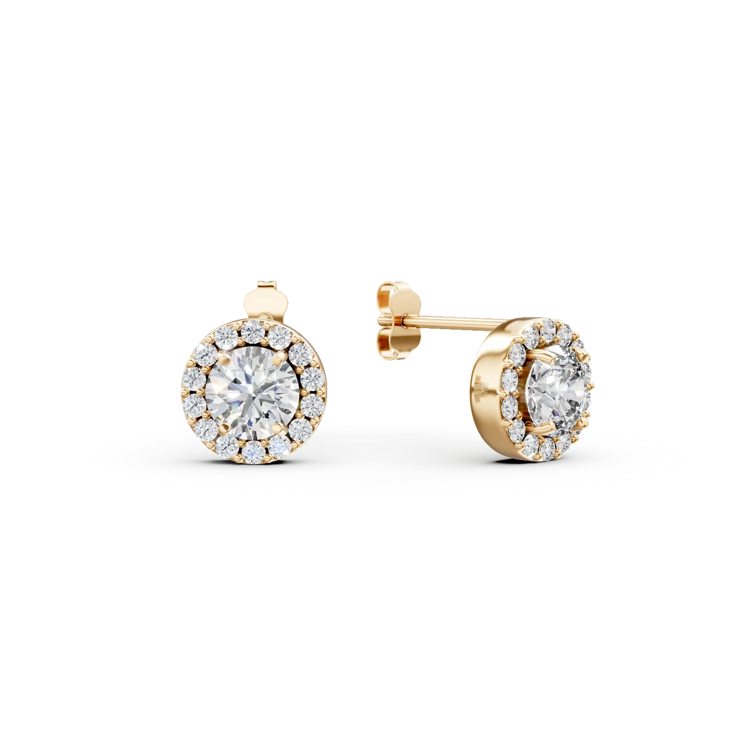 Обеци от 14K жълто злато