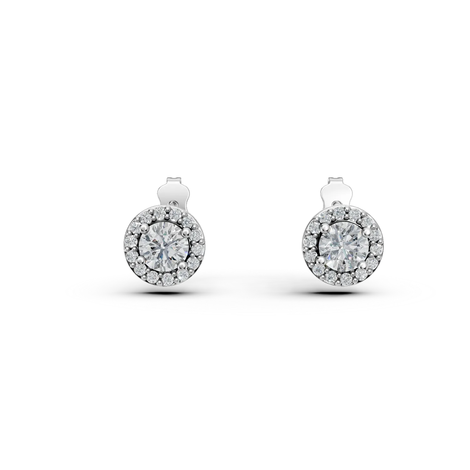 14K white gold earrings