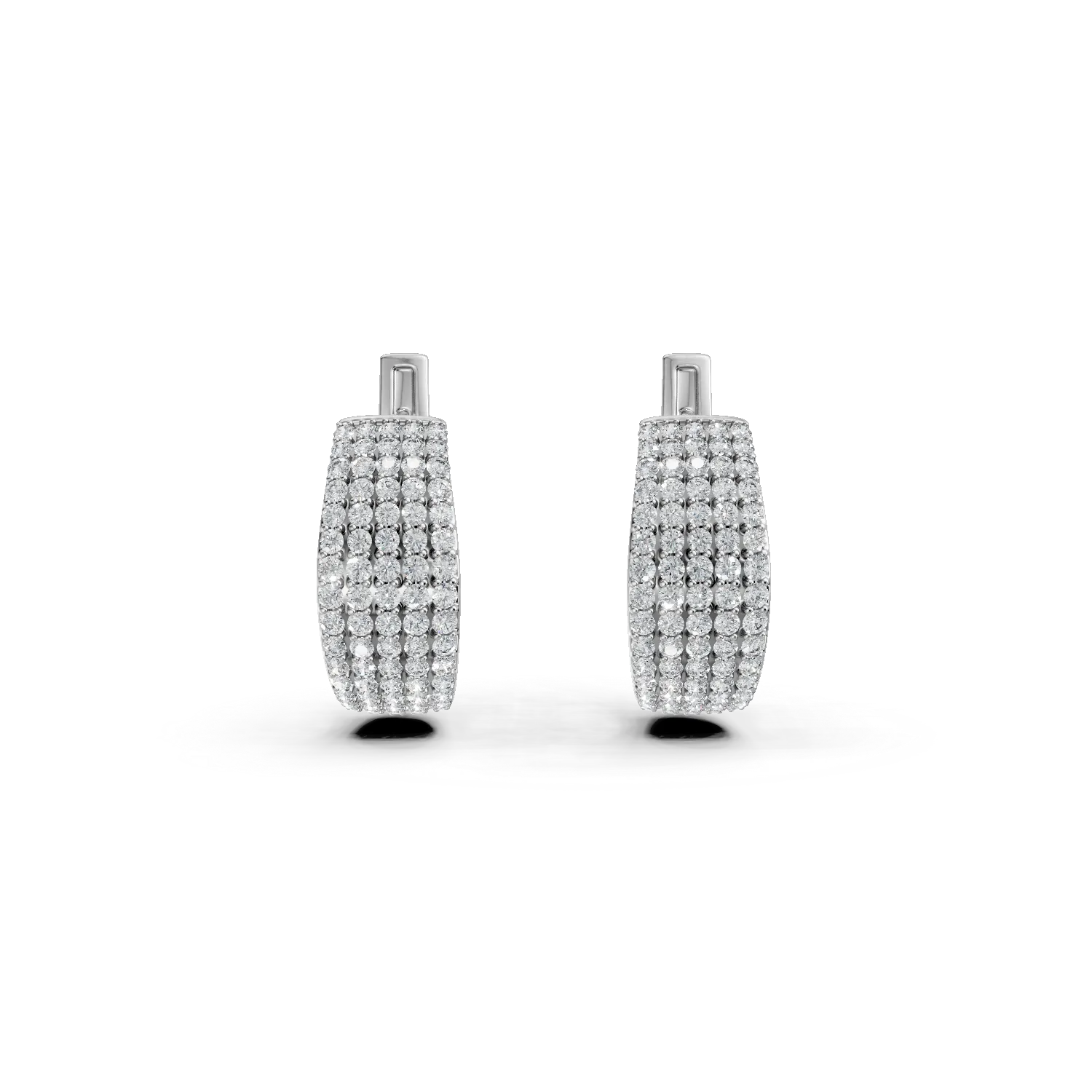 Kolczyki z białego 14K złota