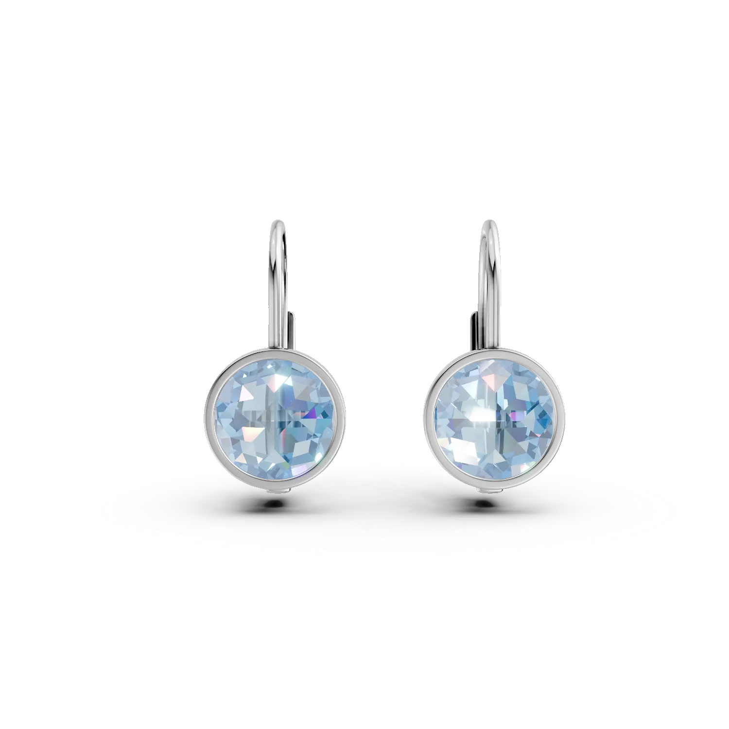 14K white gold earrings