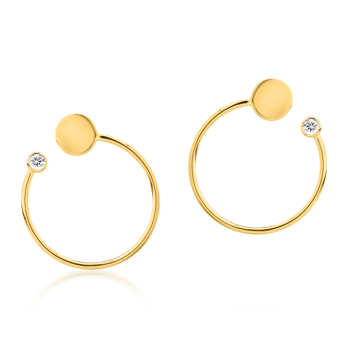 Cercei din aur galben de 14K