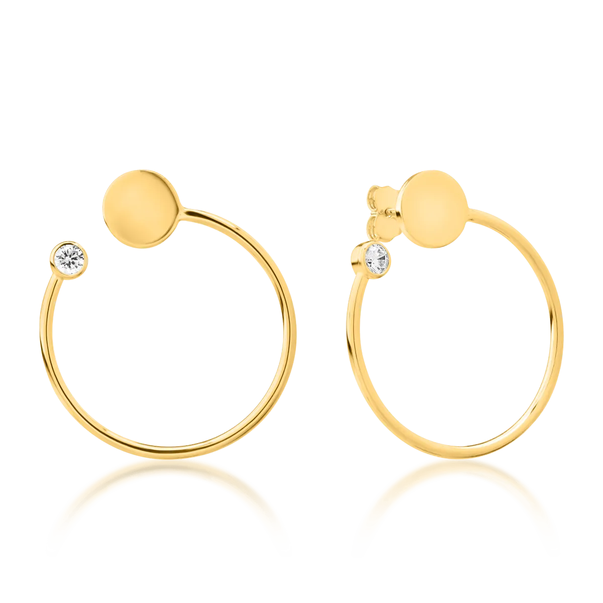 Cercei din aur galben de 14K