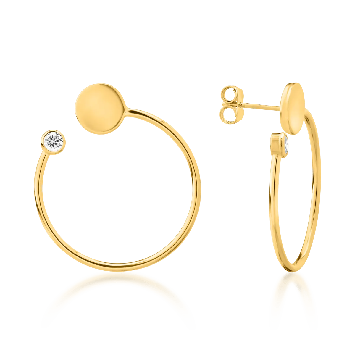 Cercei din aur galben de 14K