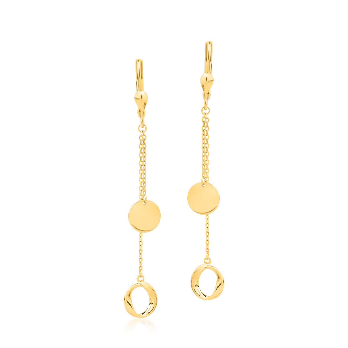 Обеци от 14K жълто злато-119304