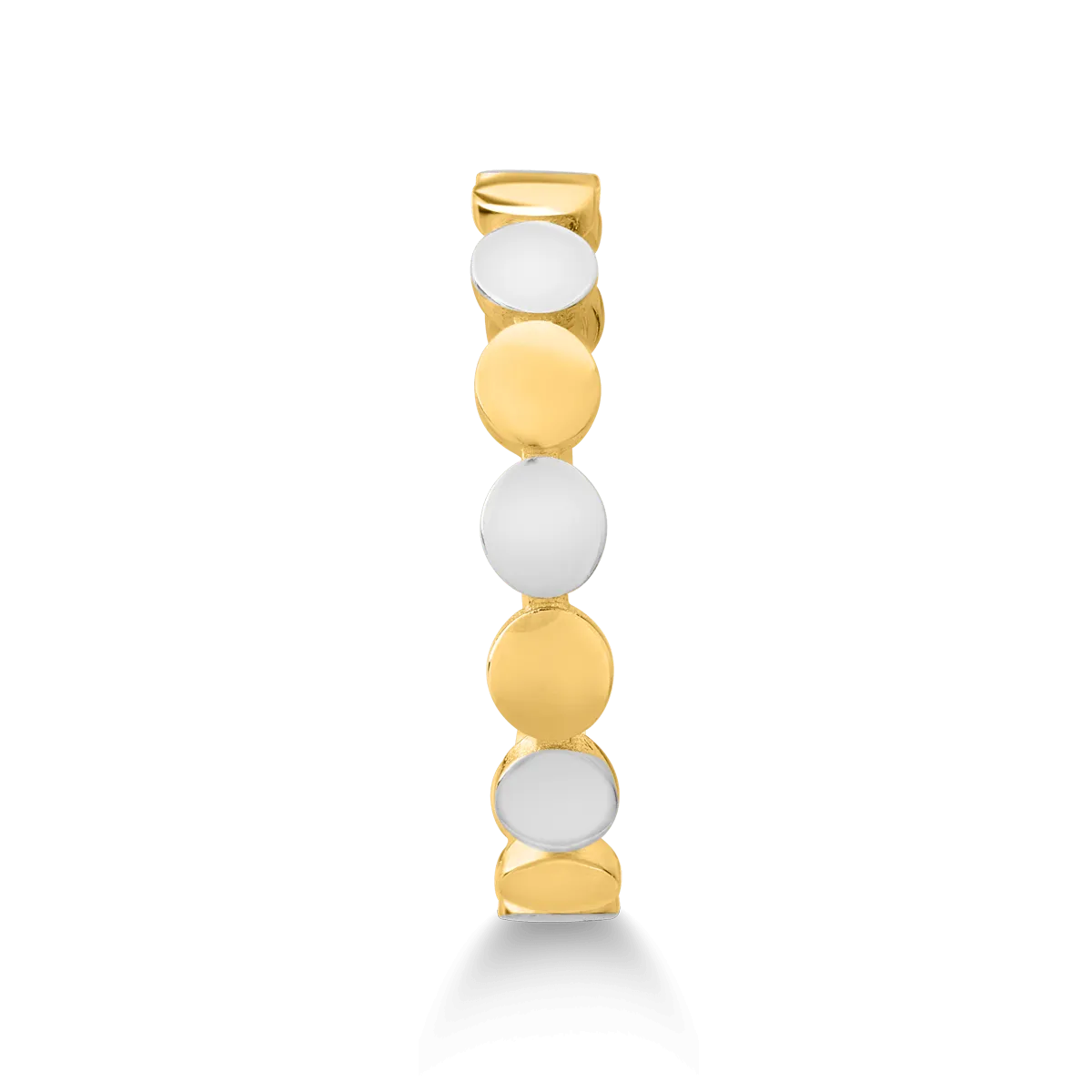 14K white-yellow gold ring