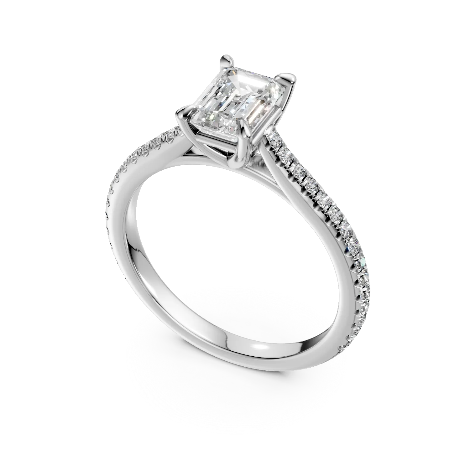 Platinum eljegyzési gyűrű 1cc gyémánt és gyémánt 0,226ct