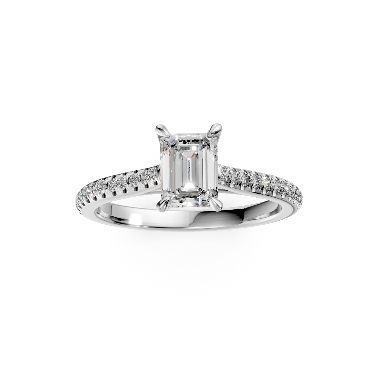 Platinum eljegyzési gyűrű 1cc gyémánt és gyémánt 0,226ct