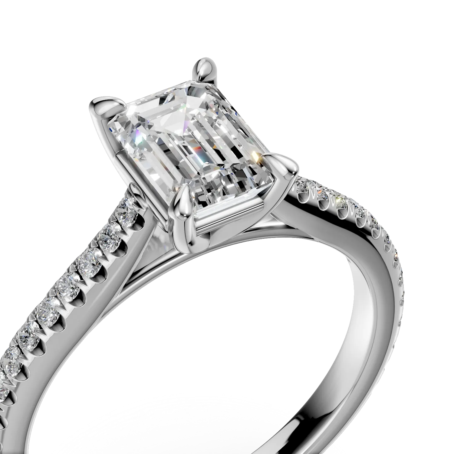 Platinum eljegyzési gyűrű 1cc gyémánt és gyémánt 0,226ct