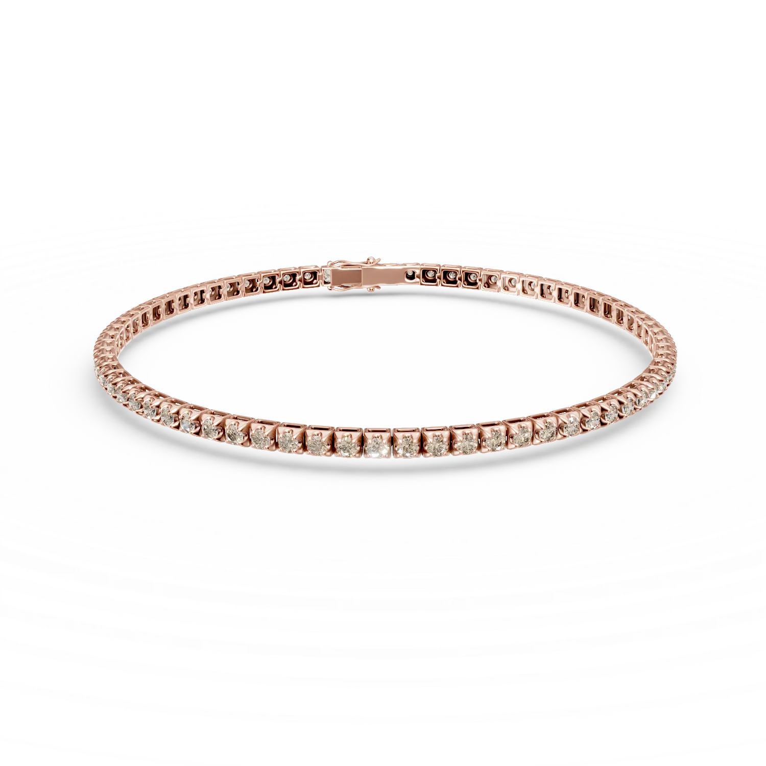 18K rose gold tennis bracelet with brown diamonds of 1.6ct-119583