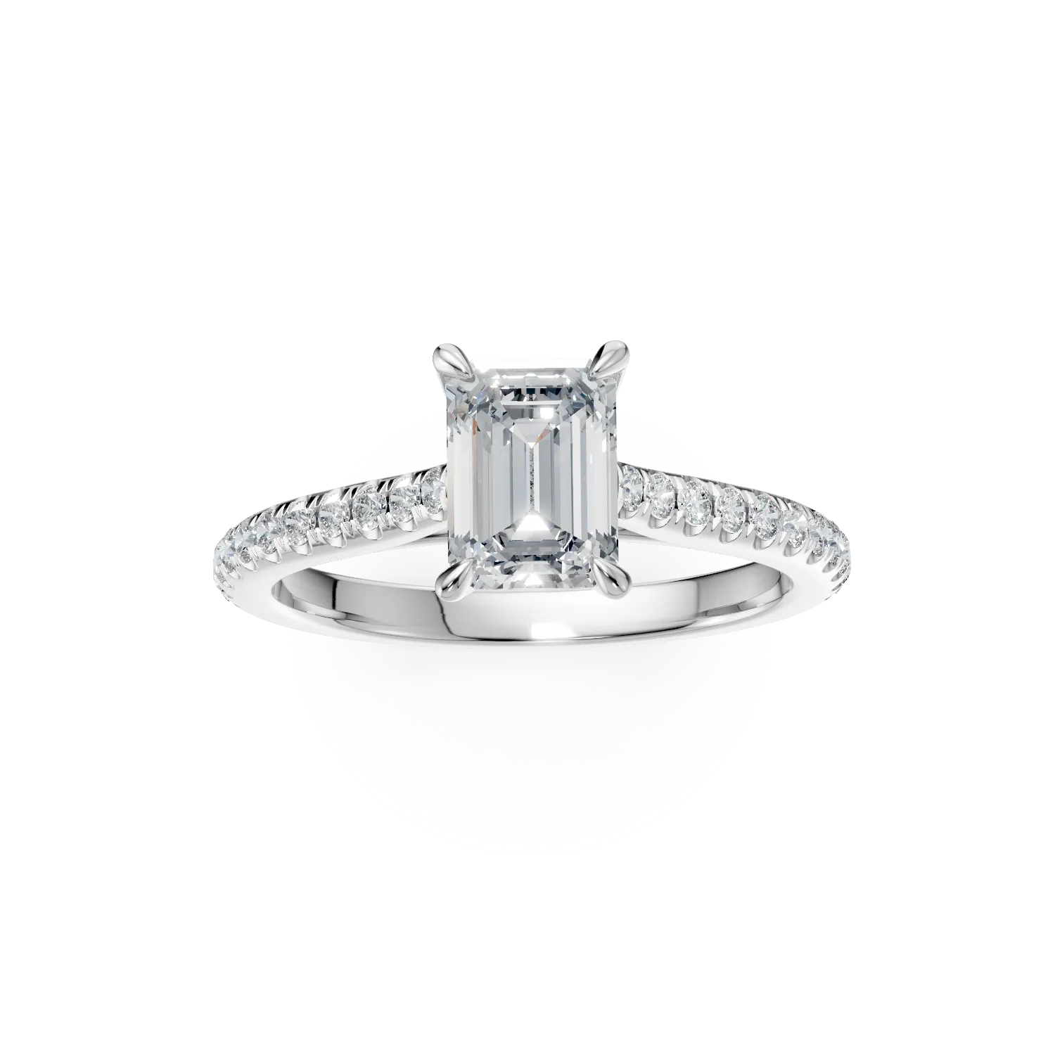 18k fehér arany eljegyzési gyűrű 1.2ct gyémánt és gyémánt 0,285ct