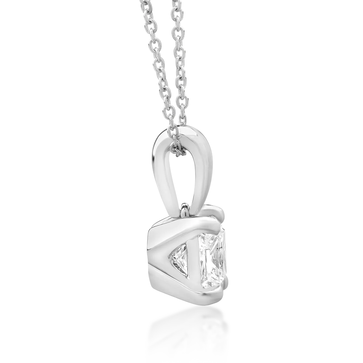 18K white gold pendant necklace with 0.61ct diamond