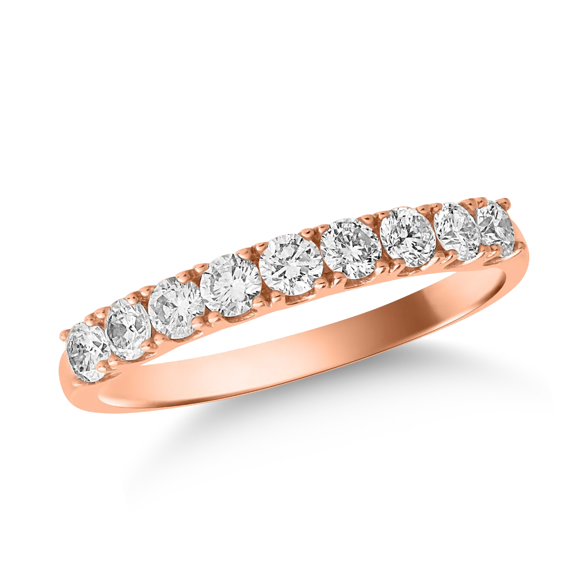 18K rose gold ring with 0.5ct diamonds