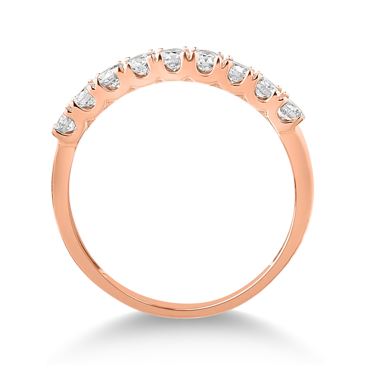 Inel din aur roz de 18K cu diamante de 0.5ct