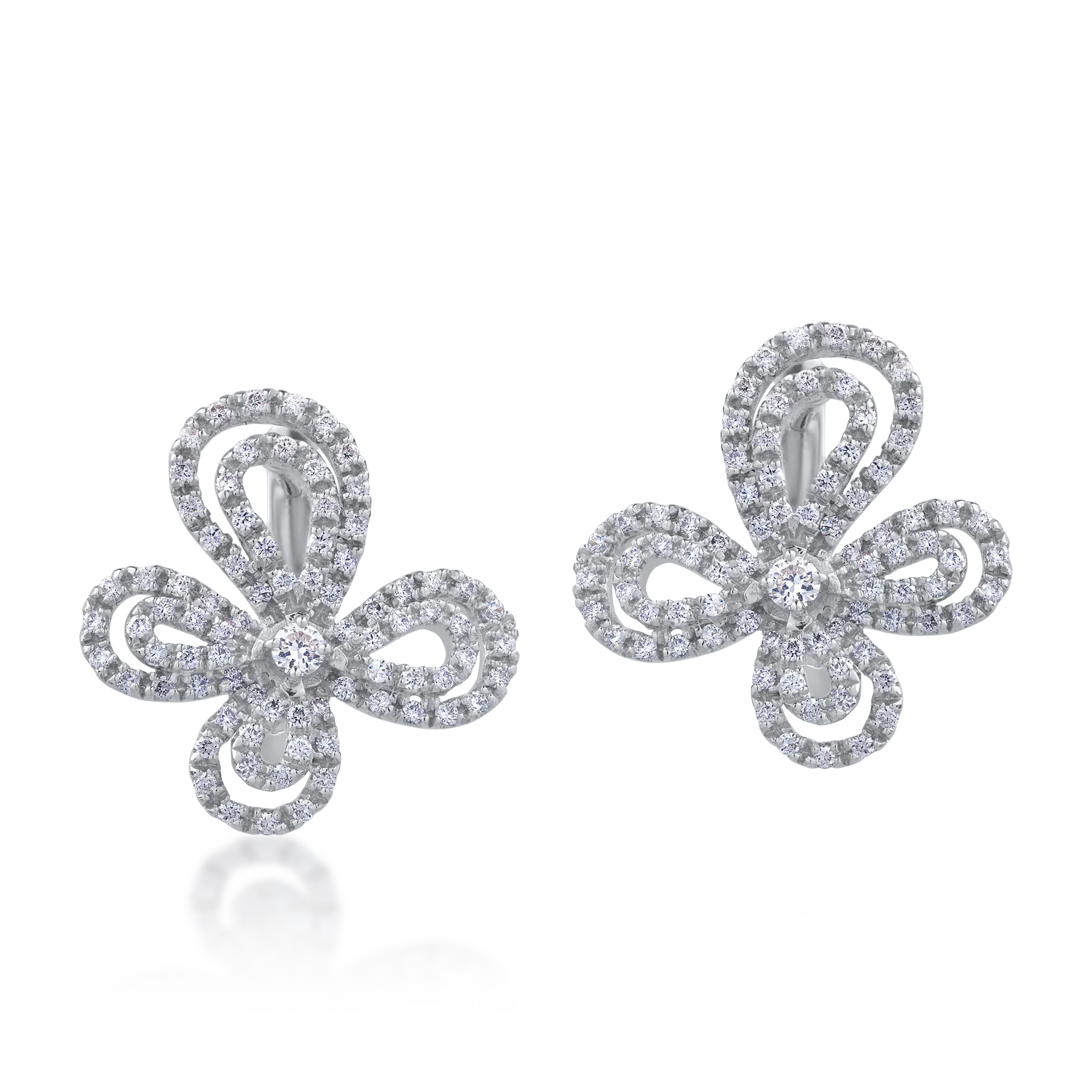 18K white gold earrings with 1.212ct diamonds