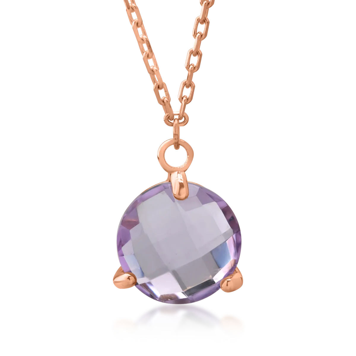 14K rose gold pendant necklace