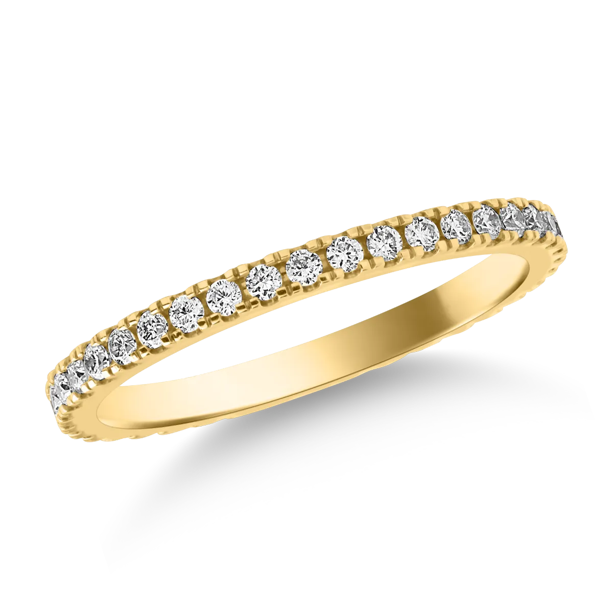 пръстен от жълто злато с 0.33кт диаманти