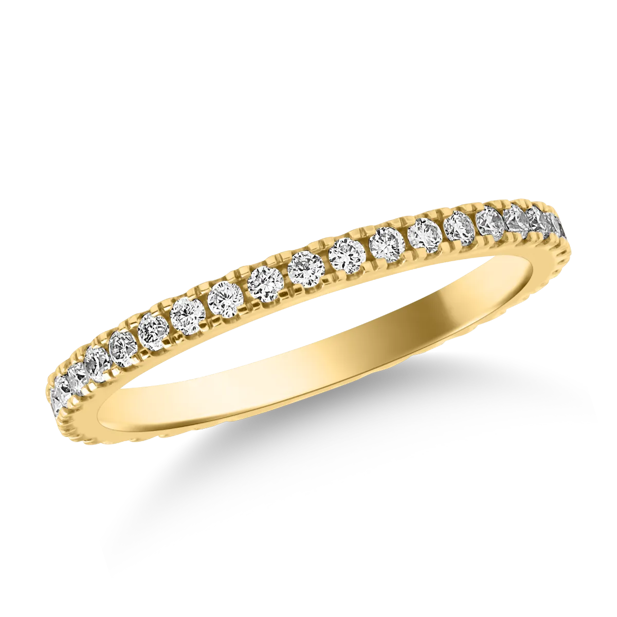 Teilor Inel eternity din aur galben cu diamante de 0.32ct