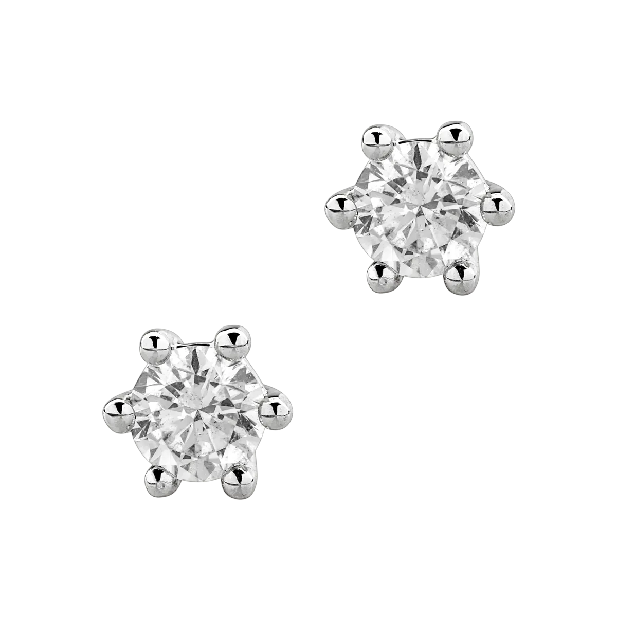 Teilor Cercei din aur alb cu diamante de 0.3ct