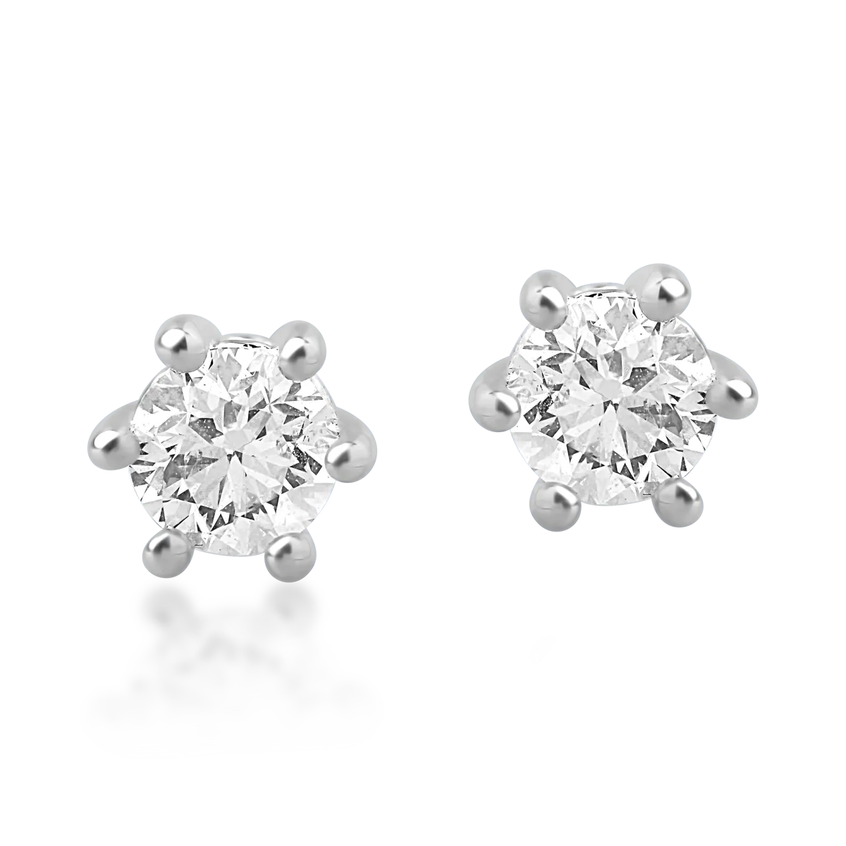 Teilor Cercei din aur alb cu diamante de 0.47ct