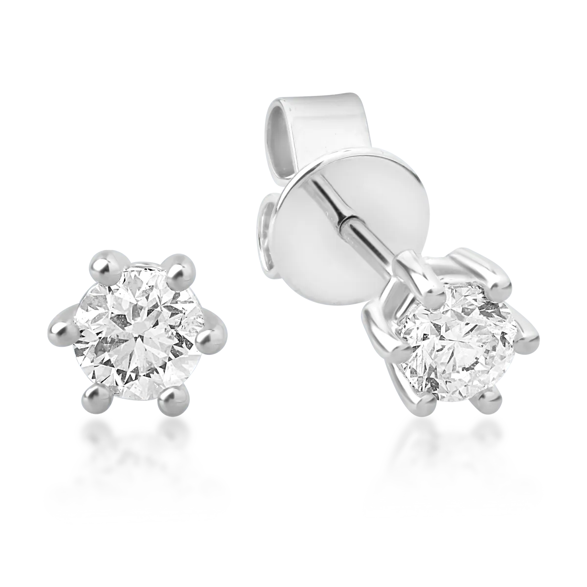 Cercei din aur alb cu diamante de 0.47ct