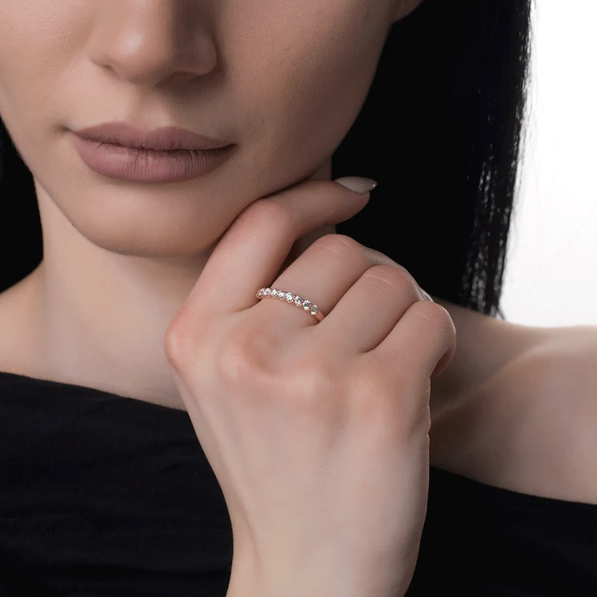 Пръстен от 18K жълто злато с 0,5ct диаманти