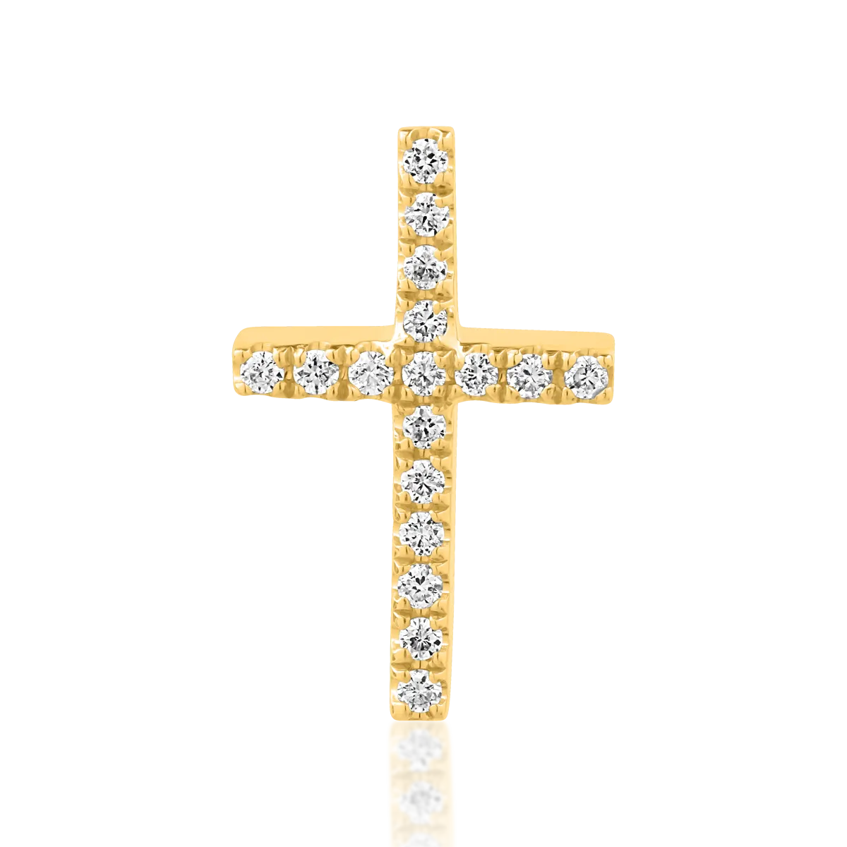 18K yellow gold pendant with 0.067ct diamonds