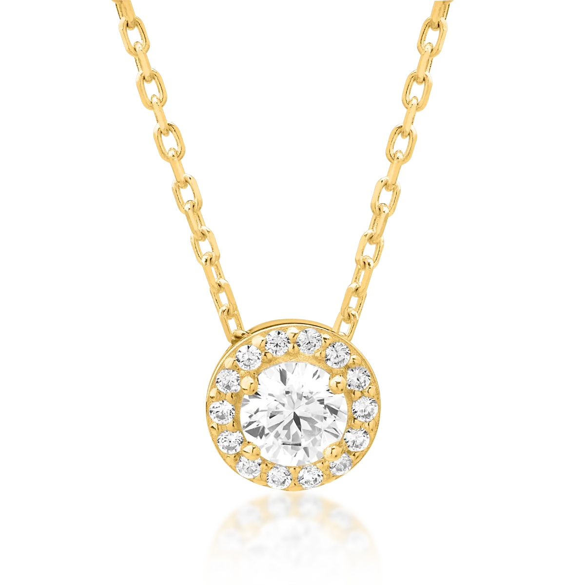 14K yellow gold pendant necklace