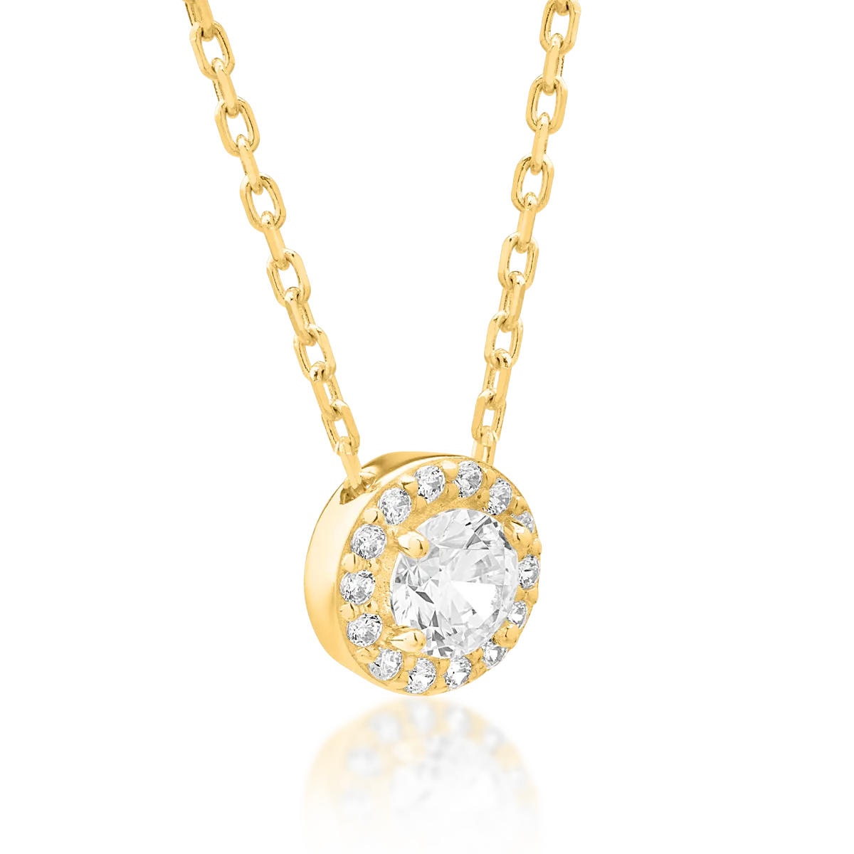 14K yellow gold pendant necklace