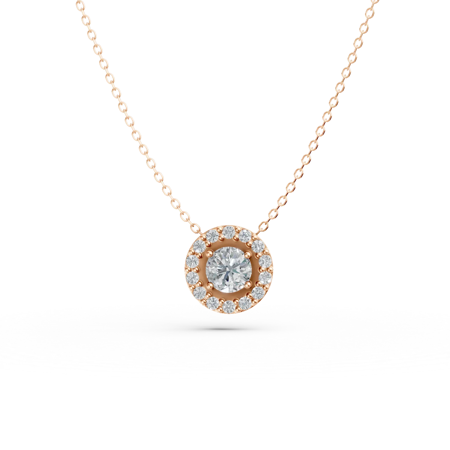 Колие с висулка от 14K розово злато-120007