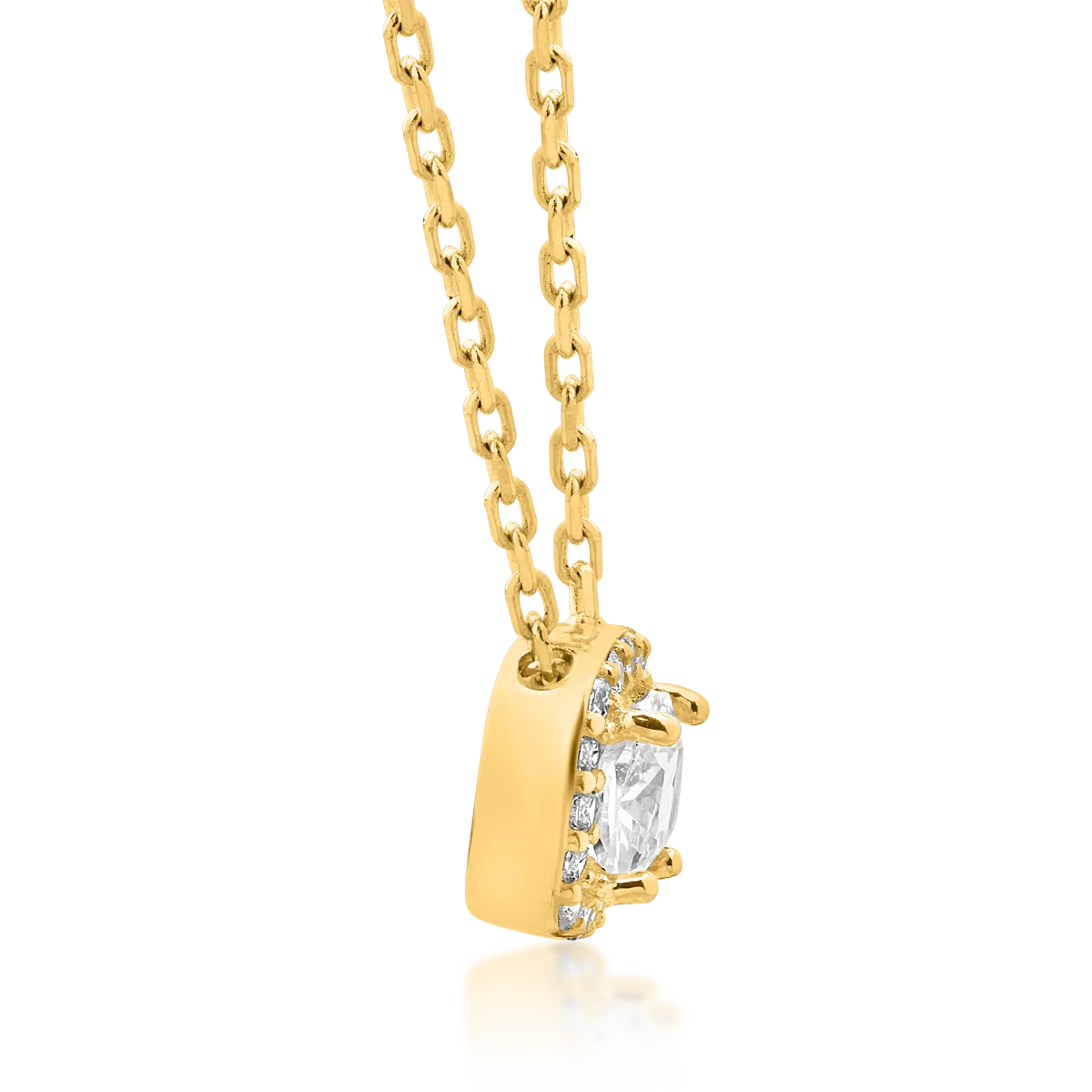 Yellow gold pendant necklace