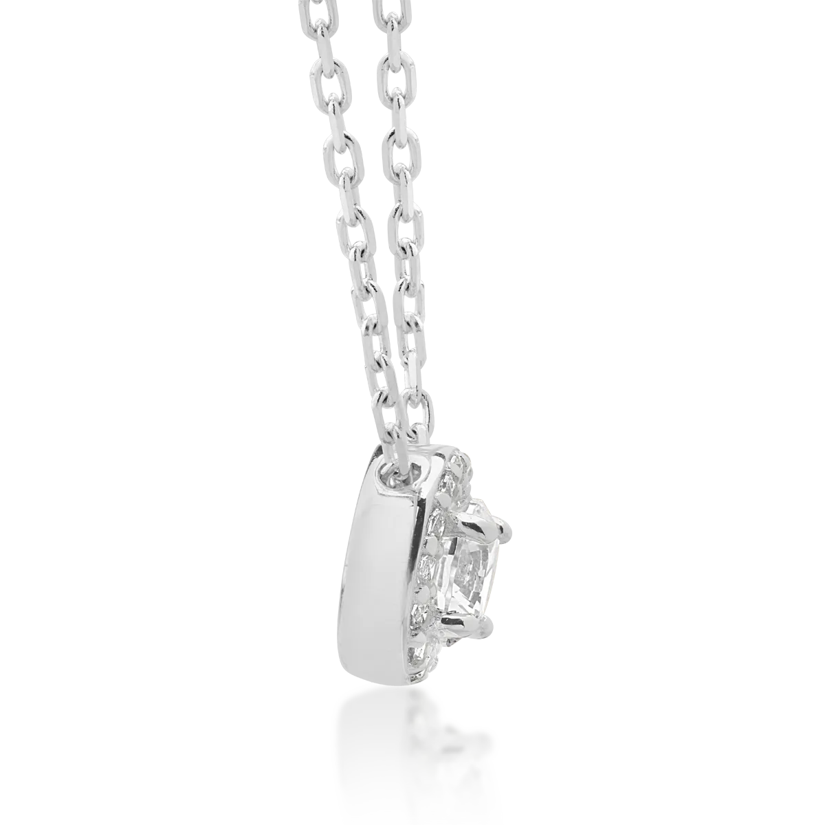 14K white gold pendant necklace