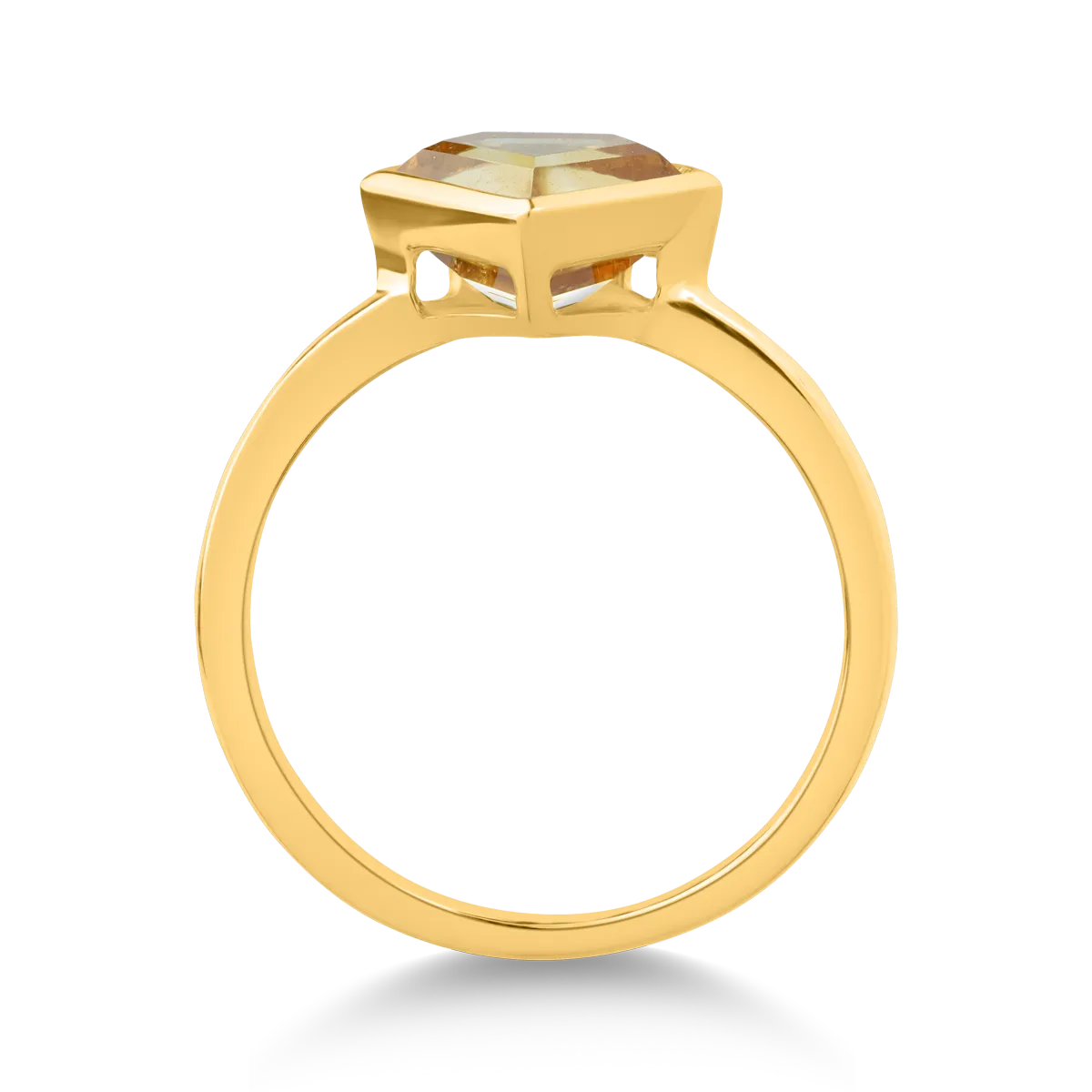 18K yellow gold ring with 1.156ct citrine