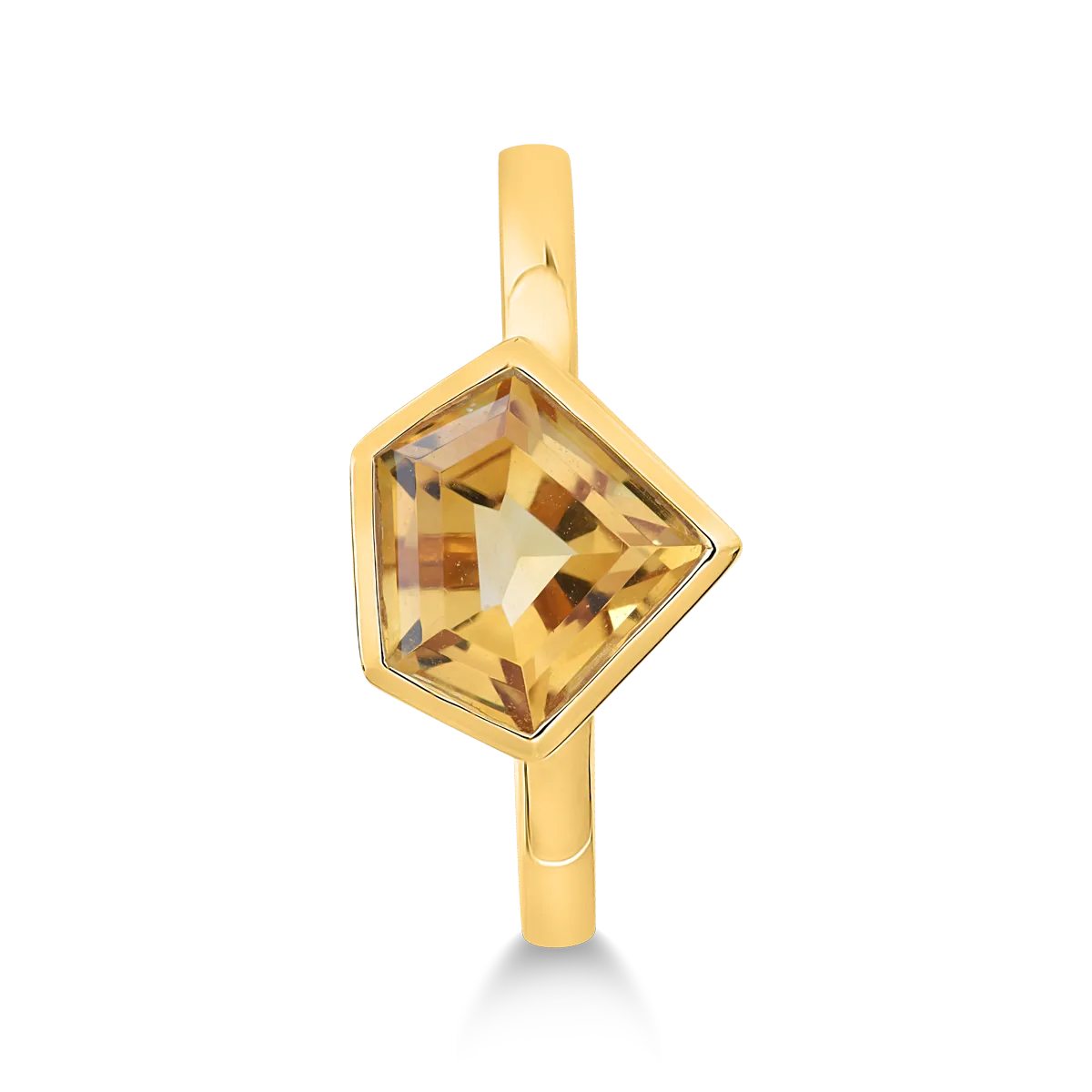 18K yellow gold ring with 1.156ct citrine