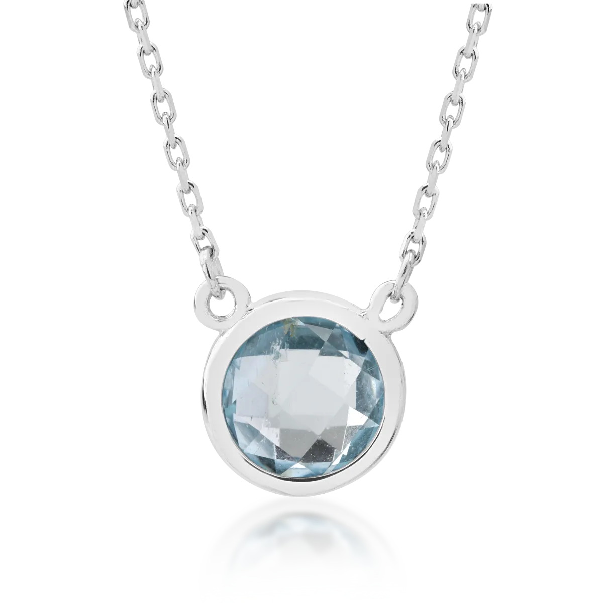 14K white gold pendant necklace