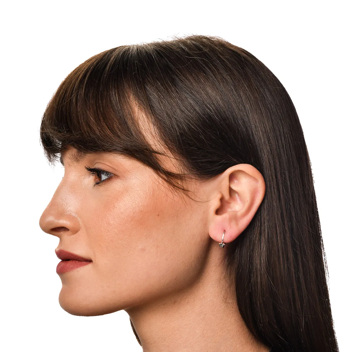 Cercei pentru copii cu stelute din aur alb