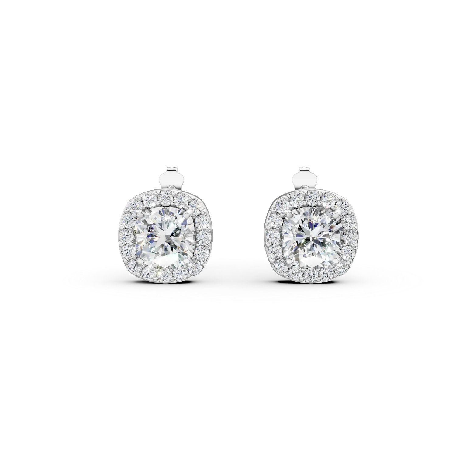 Kolczyki z białego 14K złota