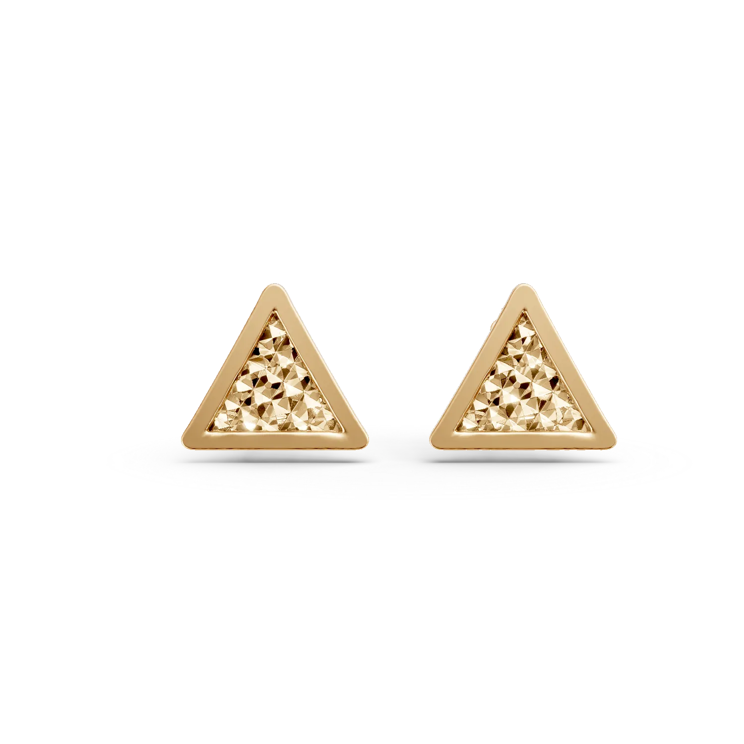 14K yellow gold earrings-120169