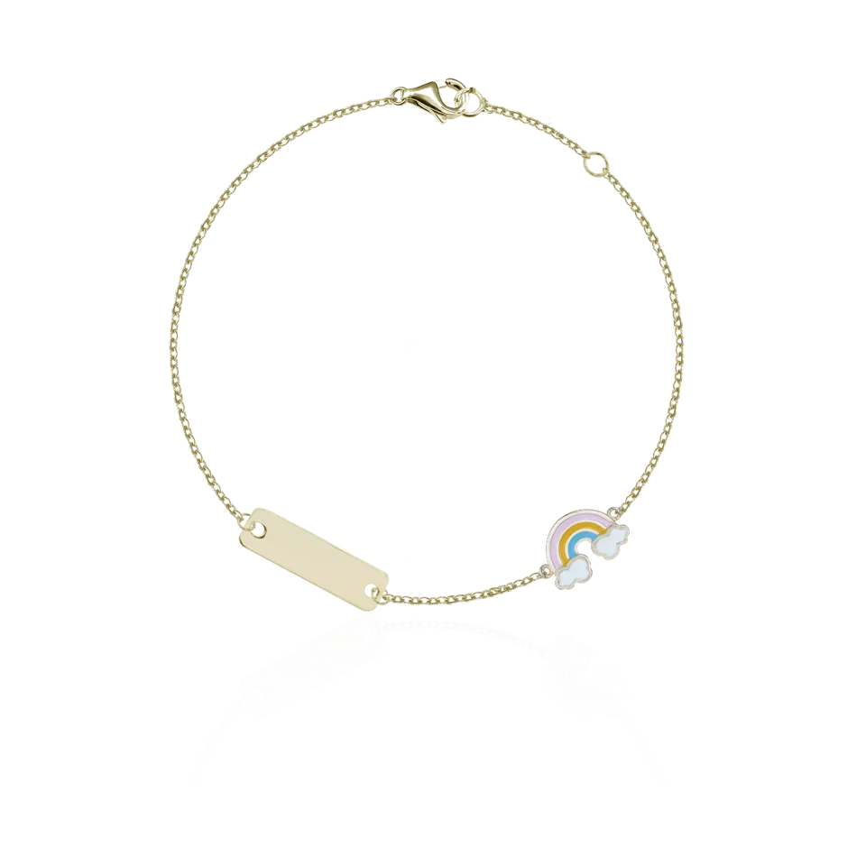 14K yellow gold children bracelet