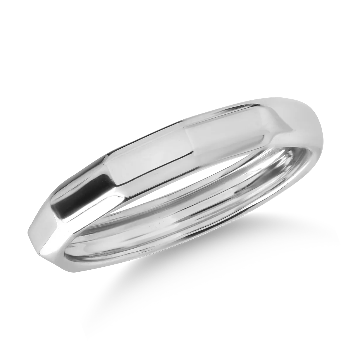 14K white gold men's ring