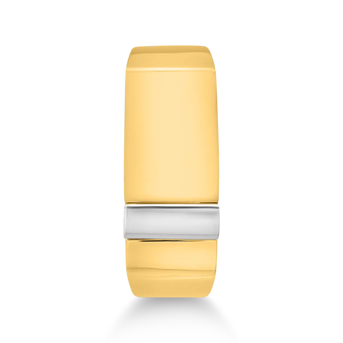 14K biało-żółty złoty pierścionek