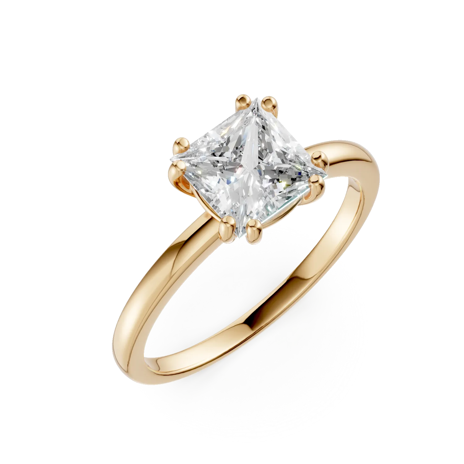 Yellow gold engagement ring