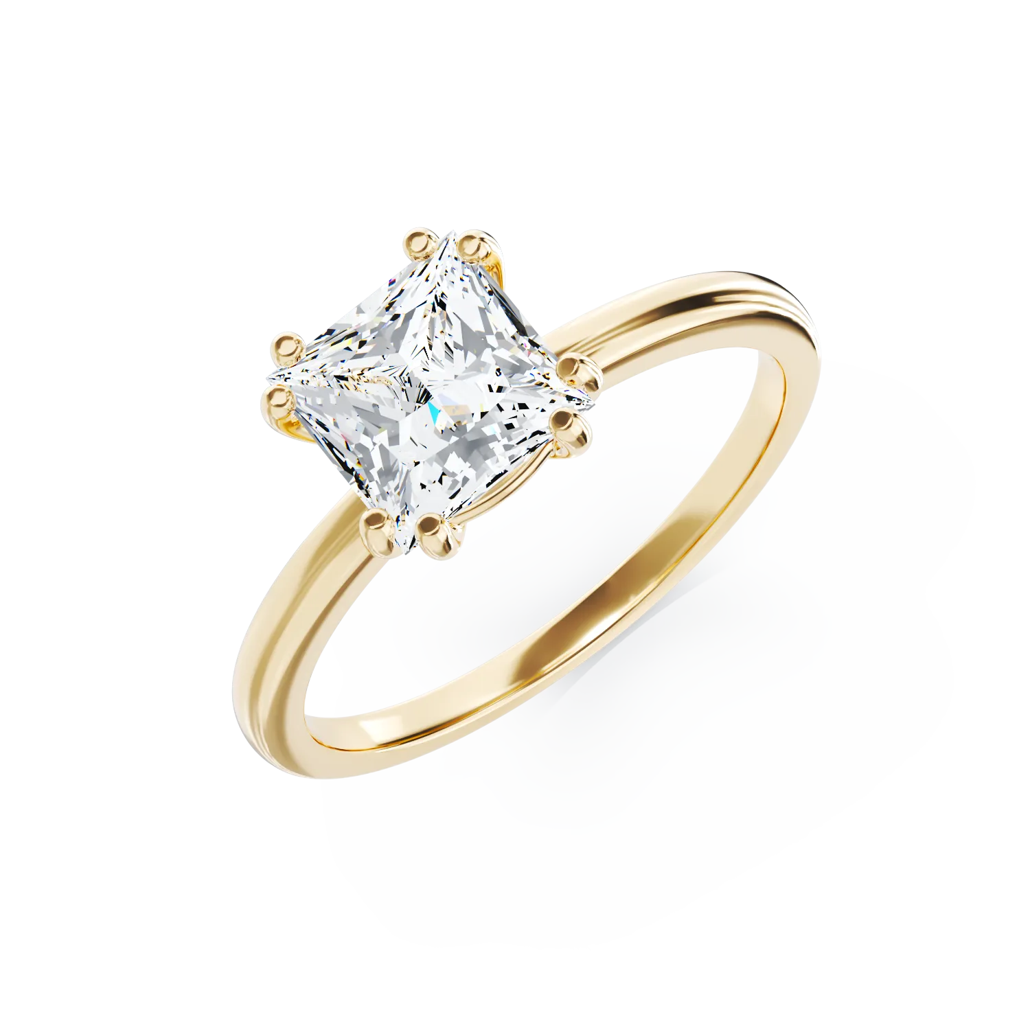 Yellow gold engagement ring